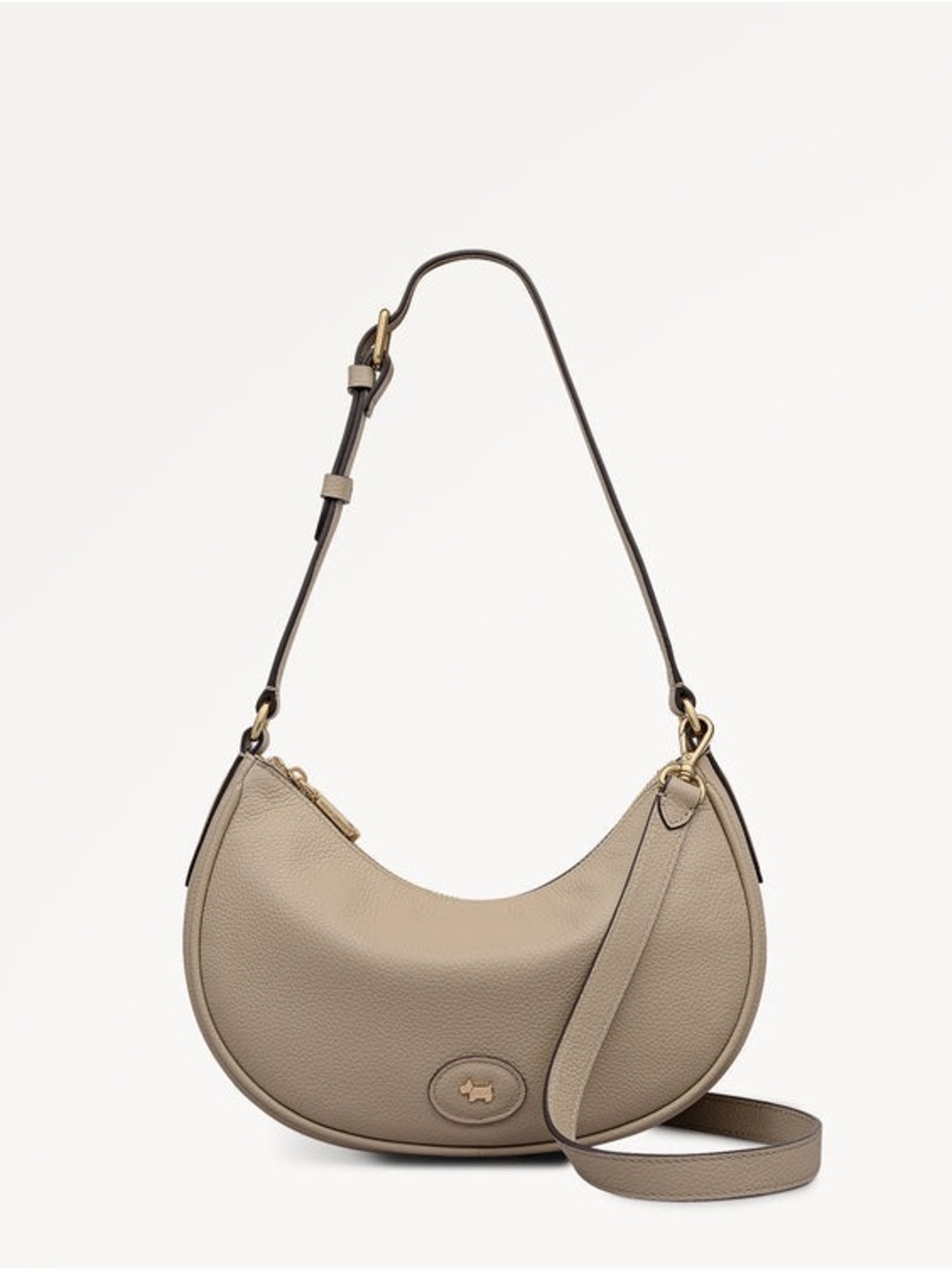 RADLEY LONDON Beige Leather Crescent Shoulder Bag